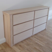 Oak veneered drawer unit