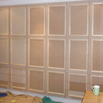 Wall panelled wardrobes