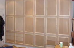 Wall panelled wardrobes