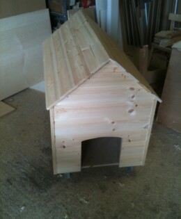 Dog kennel on wheels