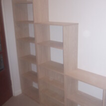 Oak Veneered Shelving Unit