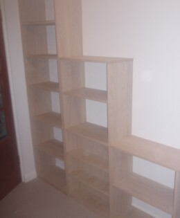 Oak Veneered Shelving Unit