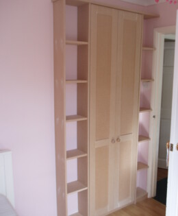 Narrow bedroom storage