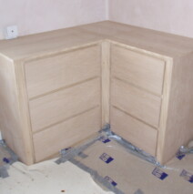 Oak Veneered Drawer Set