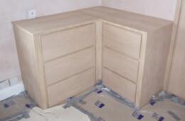 Oak Veneered Drawer Set