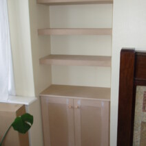 Alcove Shelving With Floating Shelves