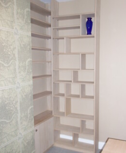 Oak Veneered Bookcase Unit